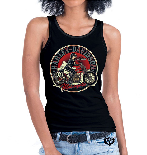 Camiseta Regata Rock In Roll Moto Feminina