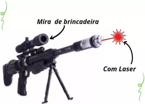 Rifle Arma Sniper De Brinquedo Arma Mira A Lazer - JUN QI