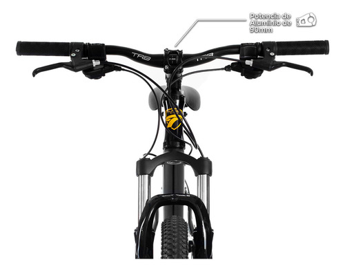 Bicicleta Montaña R27.5 Turbo Deimos Aluminio Negro Amarillo Tamaño del cuadro M