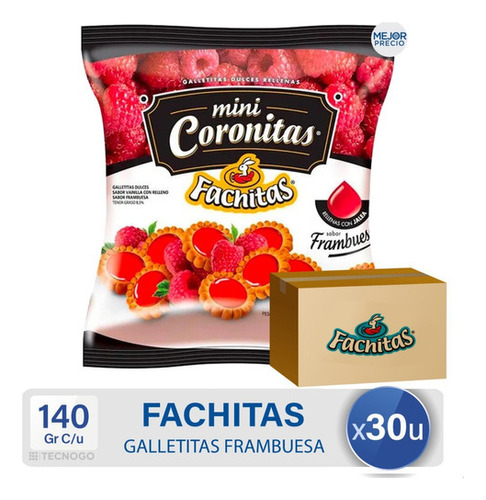 Caja Galletitas Mini Coronitas Frambuesa Fachitas