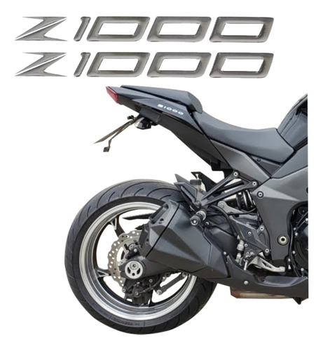 Par Adesivo Compativel Kawasaki Z1000  Cromado Decorativo 23