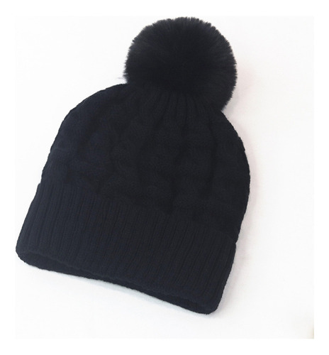 Gorro De Punto Pompom Para Mujer, Gorro De Invierno Con Form