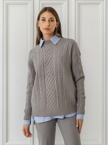Sweater Mujer Lana Pesada Media Polera Mochi