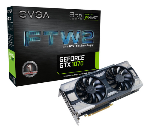 Tarjeta Gráfica Evga Geforce Gtx 1070 Ftw2 Gaming 8gb Gddr5