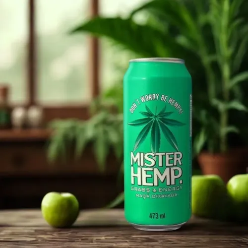Energético Mister Hemp. Sabor Maça Verde Dixavada 473ml | MercadoLivre