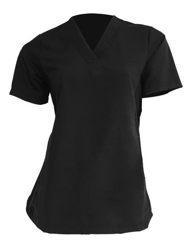 Polera Mujer Negro Mike's Antifluido Uniformes Clínicos