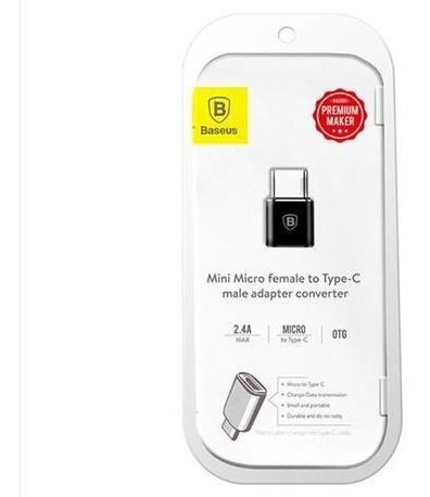 Imagen 2 de 2 de Adaptador Micro Usb Hembra A Usb C Macho - Baseus