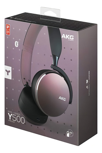Fones de ouvido Bluetooth Samsung sem fio Akg Y500 33 horas rosa
