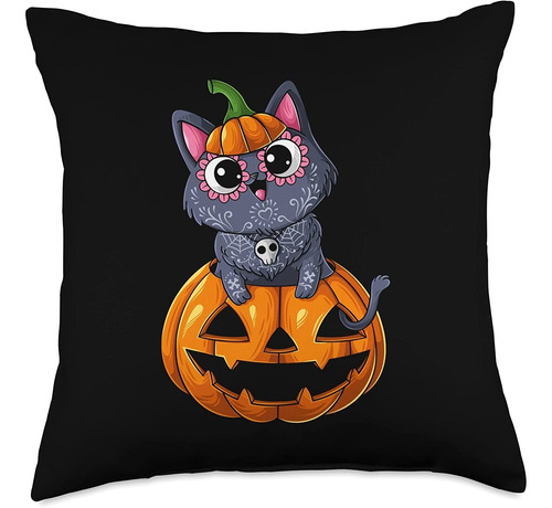 The Weird Shop Pumpkin Sugar Skull Cat Halloween Jack O Lant