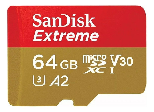 Micro Sandisk Extreme 64 Gb 160 Mb/s Class 10 V30 U3