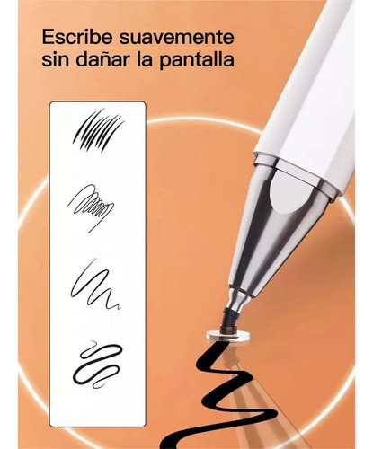 Stylus Punta Disco Precisión Doble Para Celular Talla