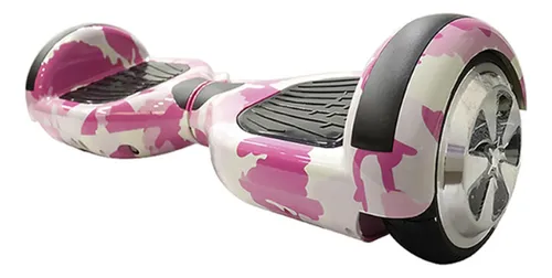 comprar Overboard Skate Eletrico 6.5 Smartbalance Led Bt Variascores Cor Rosa Camuflado