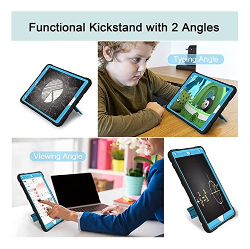 Fundas Y Estuches Para Tablets (10.2 Pulgadas,)negro Y Azul