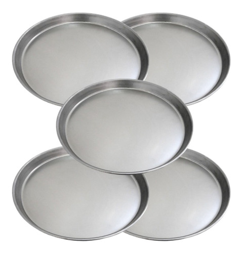 Pack 5 Moldes Pizza Pizzeras Aluminio N35 Real Pizzera