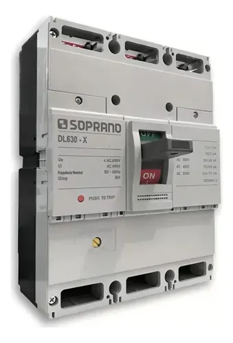 Disjuntor Caixa Moldada 3p Dl630 - X 500a Soprano | Frete grátis