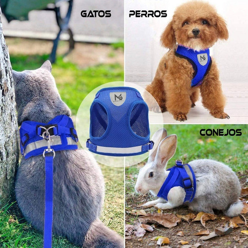 Imagen 6 de 7 de Pecheras Ajustables Para Perros Y Gatos Reflectivos 3m
