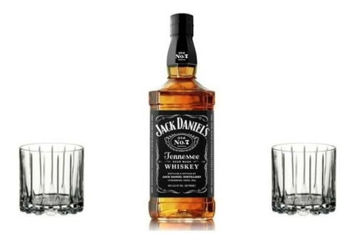 Whisky Jack Daniels Nro 7 Botella 750ml + 2 Vasos Riedel