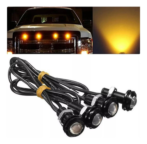 4 Luz Led Grade Universal Amber F250 Ranger Hilux S10 Strada