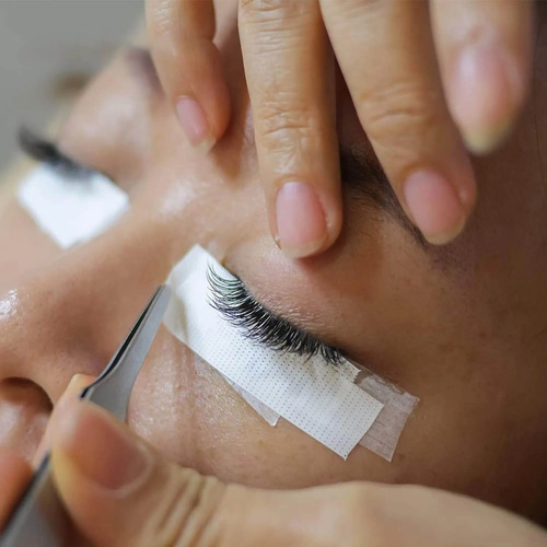 Fita Japonesa Respirável Isolamento Cílios Extensão Kit 4un Cor Branco