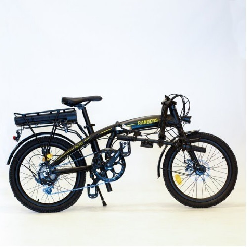 Imagen 3 de 10 de Bicicleta Eléctrica Plegable Rodado 20 Negro