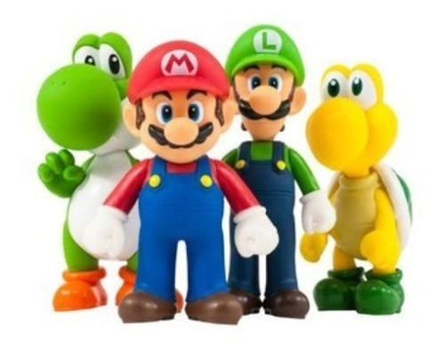 Set X 4 Figuras Mario Bros - Articuladas Colección
