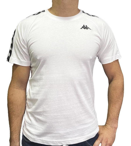 Kappa Remera Hombre - Banda Coem Slim Whtblck