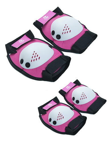 Imagem 3 de 5 de Kit De Proteção Rosa Cotoveleira Joelheira Protetor Punho