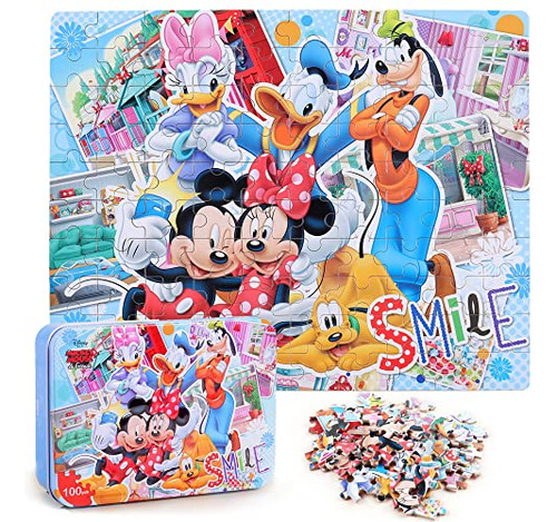 Lelemon Disney Mickey Mouse Puzzle Para Niños De 4 A 8 Año