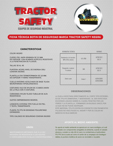 Bota De Seguridad Industrial Con Puntera Antirresbalante