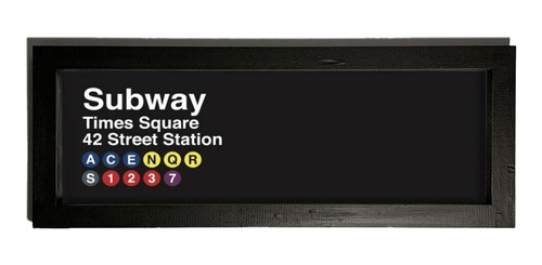 Cuadro Subway New York  48 Cm X 18 Cm 