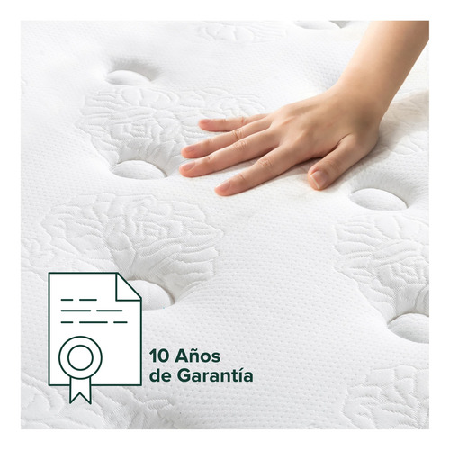 Imagen 4 de 8 de Colchón 2 Plazas Resortes Pocket Zinus 150x190x30cm
