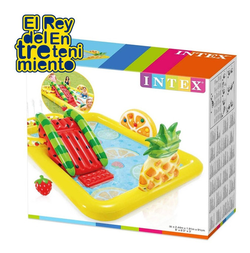 Piscina Intex Inflable Centro De Juegos Con Tobogan - El Rey