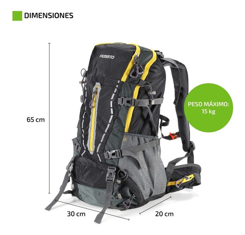 Imagen 4 de 9 de Mochila Tactica De Camping Trekking 45 Lts Mochilero Viaje