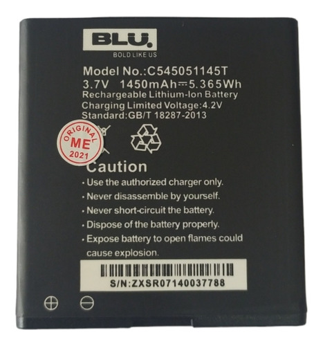 Batería Blu Dash Jr Tv C545051145t (0053)