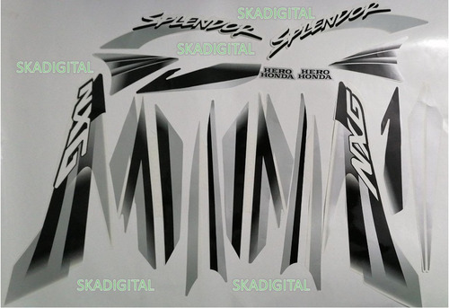 Kit Completo De Calcomanías  Hero Honda Splendor Nxg