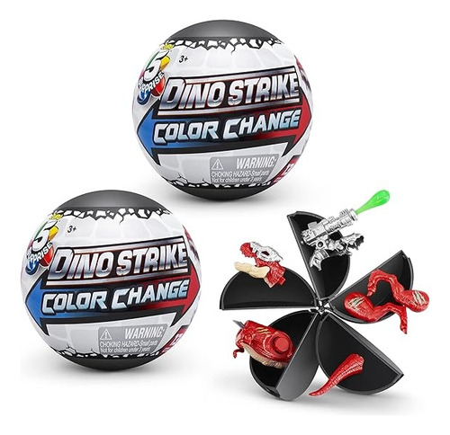 Mini Bola Dino Strike Color Change Capsula Fossiles