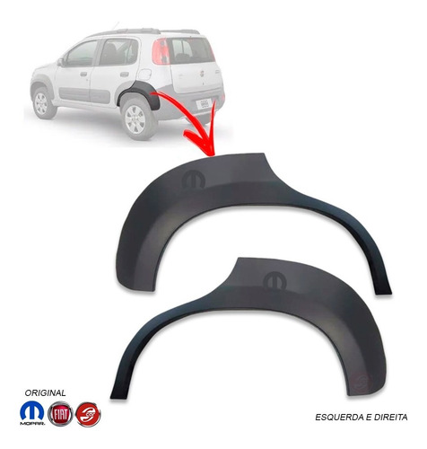 Par Moldura Paralama Novo Uno 2014 Way Fiat Mopar Original