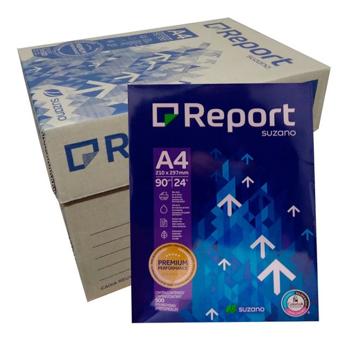 Resma Papel A4 Report Premium 90gr Pack X 10 Unidades