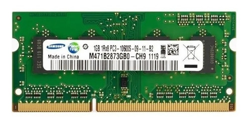 Memoria Ram Samsung Ddr3 1gb Pc3-10600 1333mhz Sodimm Laptop