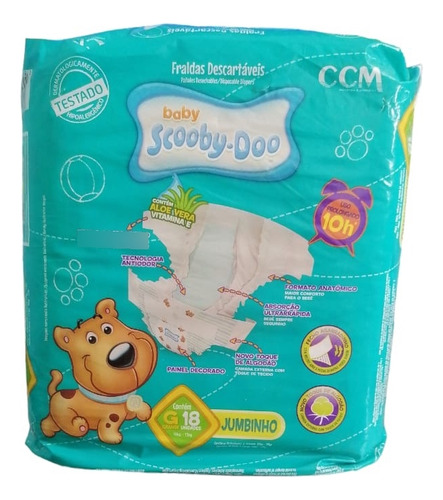 Pañales Bebé Scooby Doo 1 Paq 18 Un Talla G 10 A 13 Kg