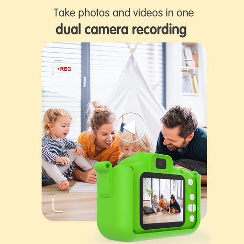 Bonita Cámara Digital Para Niños De 1080p Con Doble Lente De