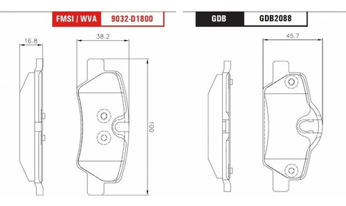 Imagen 2 de 5 de Balatas Orgánicas Tra Mini Cooper 2015-2018 Trw