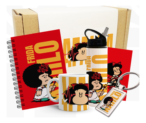 Mugs Mafalda / Kit De Regalo / Quino / Mug Con Cuchara