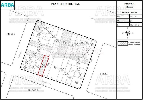 Imagen 6 de 6 de Terreno Lote En Venta Ubicado En Moreno, G.b.a. Zona Oeste