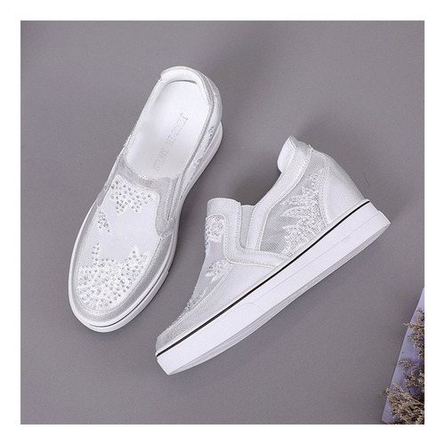 ( Mocasines Mujer Zapatos Casuales Con Diamantes De