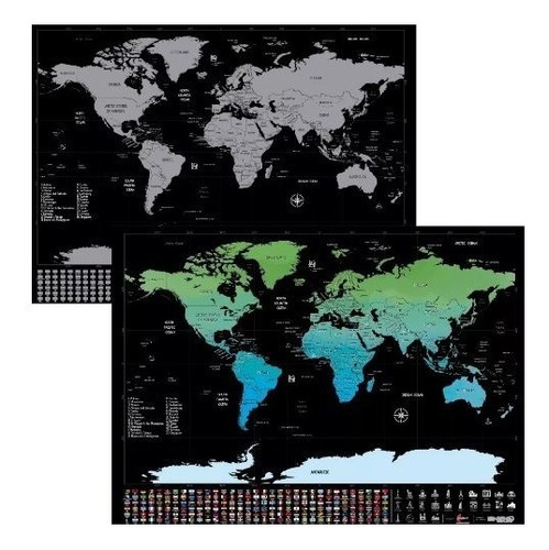 Raspar Mapa Mundi Scratch  Map 82*59 Cm Poster