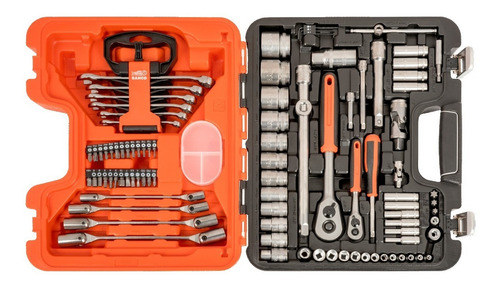 Imagen 2 de 8 de Set Juego Herramientas 91pc 1/4-1/2 Bahco Tubo Llave Crique