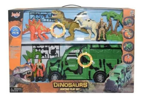 Set De Soldados Dinosaurios Y Camión Táctico 29pcs Playstet