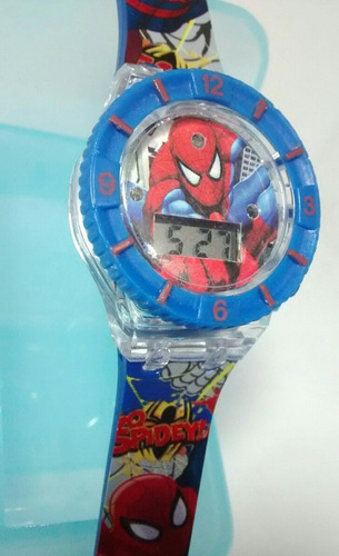 Relógio Infantil Super Herois Homem Aranha Caixinha