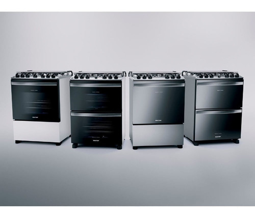 Fogão Brastemp 5 Bocas Cor Inox Bfs5ncr